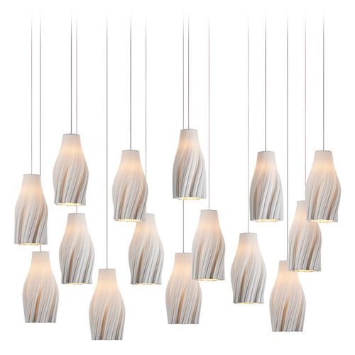 Currey and Company Lighting Currey and Company Posh Silver Multi-Light Pendant 9000-1274