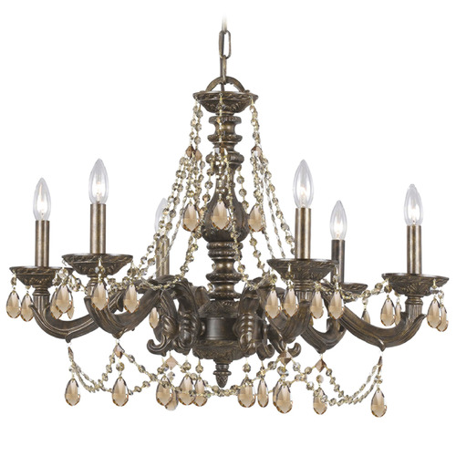 Crystorama Lighting Crystorama Lighting Paris Market Venetian Bronze Crystal Chandelier 5026-VB-GT-MWP