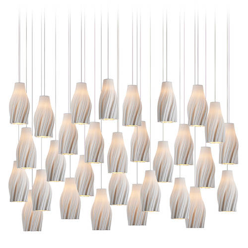 Currey and Company Lighting Currey and Company Posh Silver Multi-Light Pendant 9000-1275