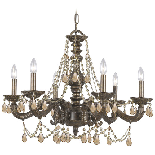 Crystorama Lighting Crystorama Lighting Paris Market Venetian Bronze Crystal Chandelier 5026-VB-GT-S