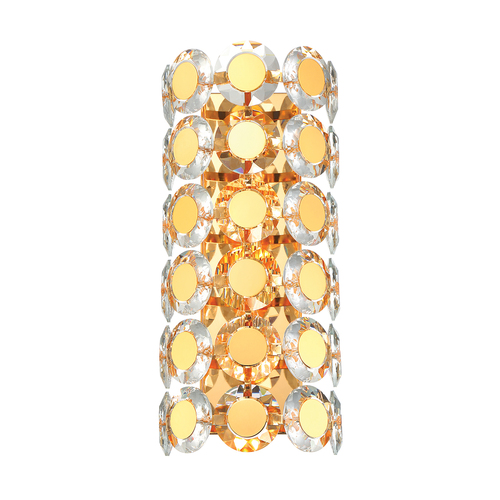 Eurofase Lighting Perrene 2-Light Crystal Wall Sconce in Gold by Eurofase Lighting 44283-023
