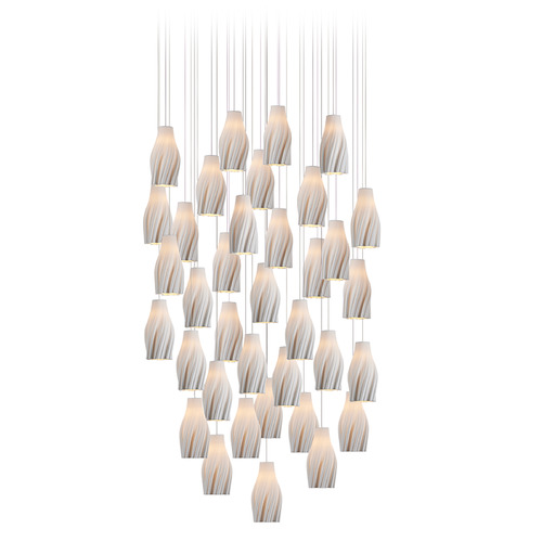 Currey and Company Lighting Currey and Company Posh Silver Multi-Light Pendant 9000-1276