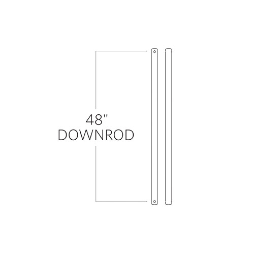 Generation Lighting Fan Collection 48-Inch Downrod in Chrome by Visual Comfort & Co Fan Collection DR48CH