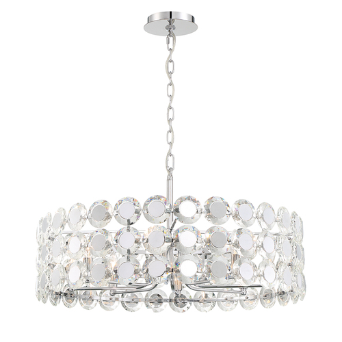Eurofase Lighting Perrene 8-Light Crystal Chandelier in Chrome by Eurofase Lighting 44286-019