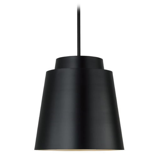 Capital Lighting Capital Lighting Pratt Matte Black Pendant Light with Empire Shade AA1034MB