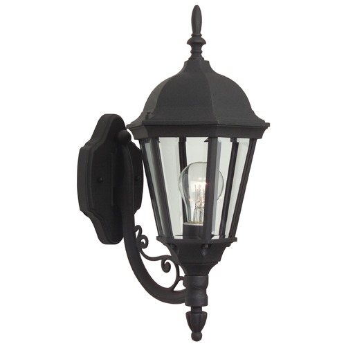 Craftmade Lighting Straight Glass Matte Black Outdoor Wall Light by Craftmade Lighting Z317-TB