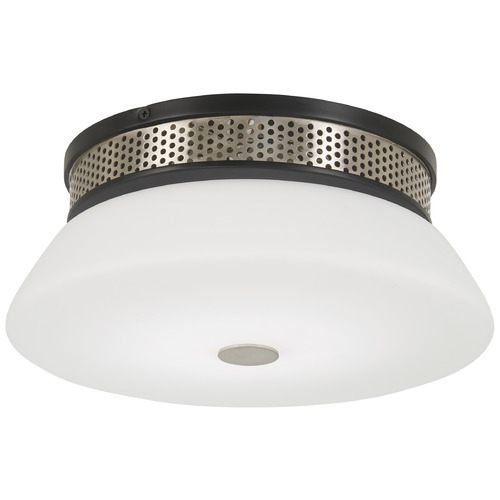 George Kovacs Lighting Tauten 12-Inch LED Flush Mount in Coal & Nickel by George Kovacs P954-691-L