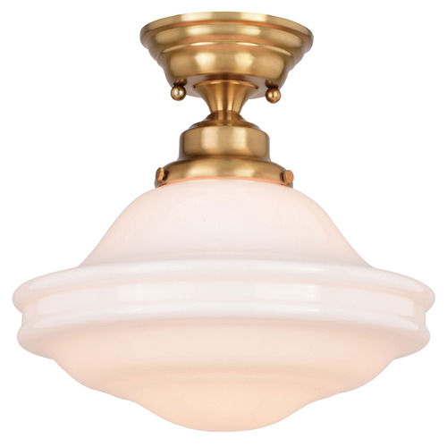 Vaxcel Lighting Vaxcel Lighting Huntley Natural Brass Semi-Flushmount Light C0261