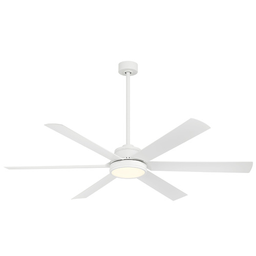 Minka Aire Cairo 65-Inch Smart LED Outdoor Fan in Flat White by Minka Aire F897L-WHF