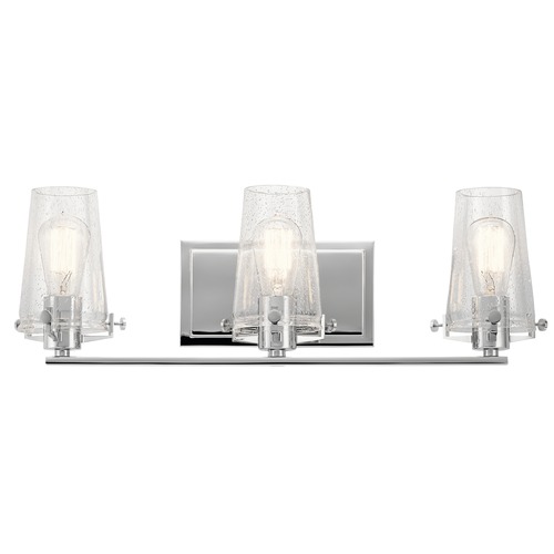 Kichler Lighting Seeded Glass Bathroom Light Chrome by Kichler Lighting 45297CH