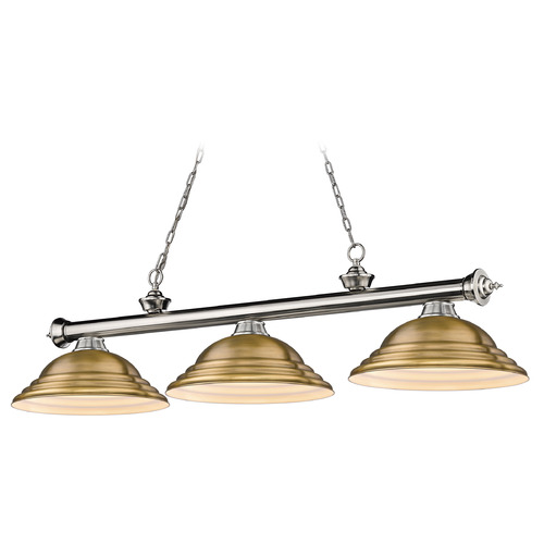 Z-Lite Cordon Brushed Nickel Billiard Light by Z-Lite 2306-3BN-SRB