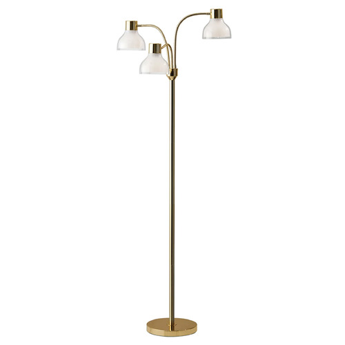 Adesso Home Lighting Adesso Home Presley Shiny Gold Floor Lamp with Bowl / Dome Shade 3566-04