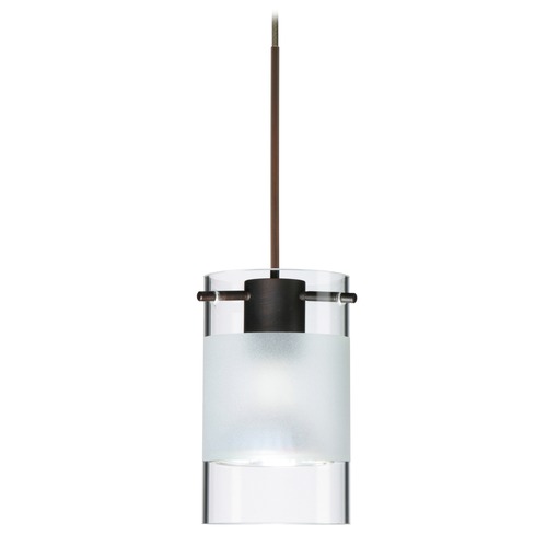 Besa Lighting Besa Lighting Scope Frosted Glass Bronze LED Mini-Pendant Light 1XT-6524EC-LED-BR