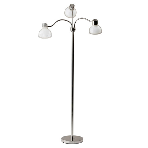 Adesso Home Lighting Adesso Home Presley Polished Nickel Floor Lamp with Bowl / Dome Shade 3566-09