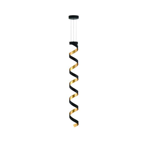 Arnsberg 52-Inch LED Spiral Pendant in Black & Gold by Arnsberg 329910602