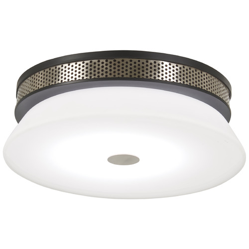George Kovacs Lighting Tauten 15-Inch LED Flush Mount in Coal & Nickel by George Kovacs P955-691-L