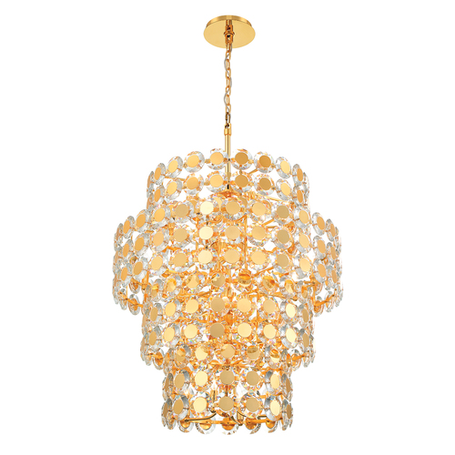 Eurofase Lighting Perrene 4-Tier Crystal Chandelier in Gold by Eurofase Lighting 44289-028