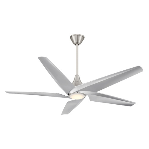 Minka Aire Switch 60-Inch Convertible LED Smart Fan in Nickel by Minka Aire F638L-BN/SL