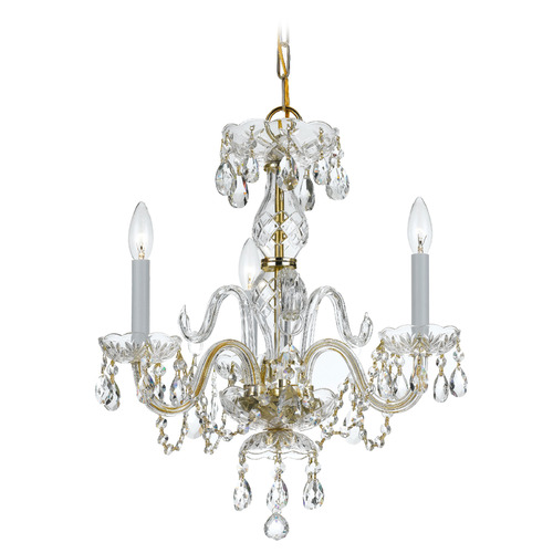 Crystorama Lighting Crystorama Lighting Traditional Crystal Polished Brass Crystal Chandelier 5044-PB-CL-I