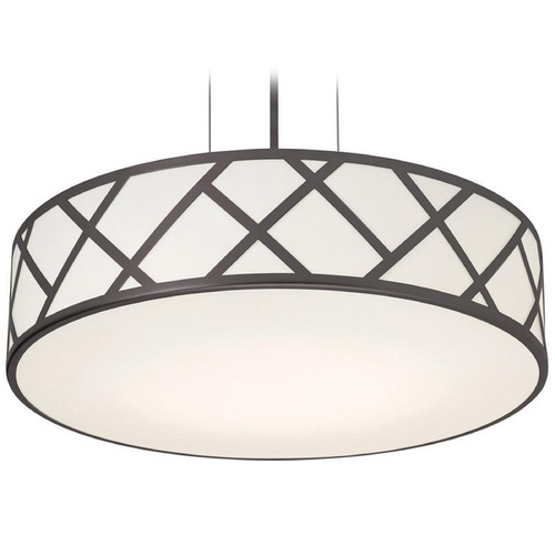 AFX Lighting Afx Lighting Haven Black Pendant Light with Drum Shade HVNP17MBBK