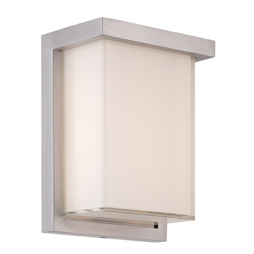 Modern Forms by WAC Lighting Ledge 8-Inch LED Outdoor Wall Light in Brushed Aluminum by Modern Forms WS-W1408-AL