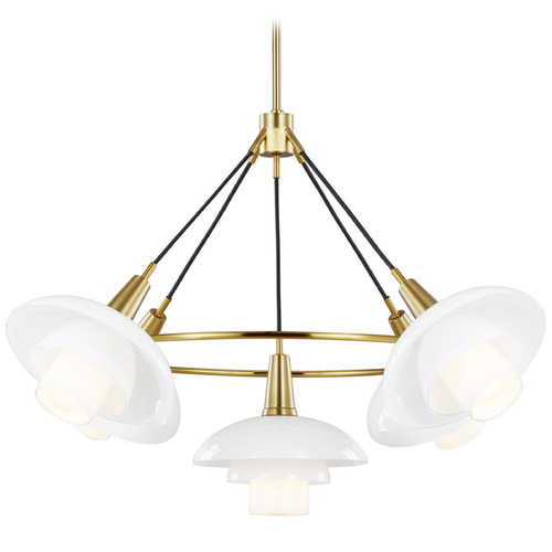 Visual Comfort Studio Collection Visual Comfort Studio Collection Ellen Degeneres Rossie Burnished Brass Chandelier EC1235BBS