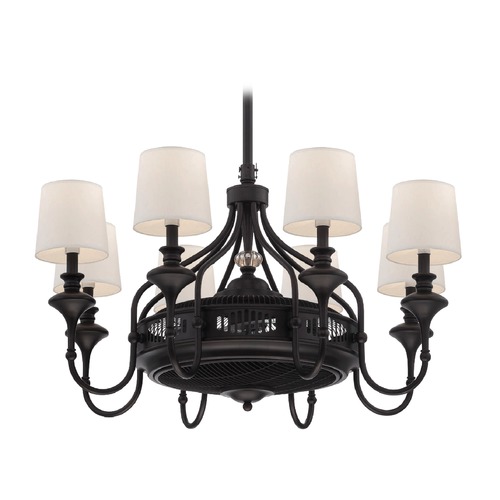 Savoy House Brisa 34.75-Inch Chandelier Fan in English Bronze by Savoy House 35-328-FD-13