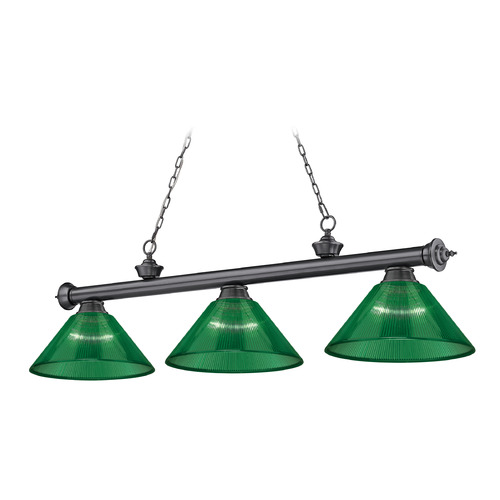 Z-Lite Cordon Bronze Plate Billiard Light by Z-Lite 2306-3BP-ARG