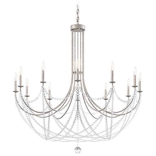 Schonbek Lighting Schonbek Worldwide Lighting Verdana Antique Silver Chandelier RJ1012N-48O
