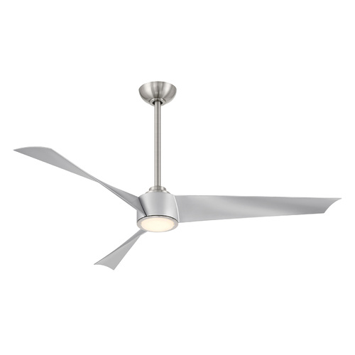 Minka Aire Pike 56-Inch LED Fan in Brushed Nickel & Silver by Minka Aire F774L-BN/SL
