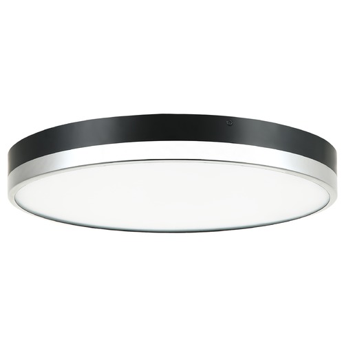 Matteo Lighting Tone Black & Chrome LED Flush Mount by Matteo Lighting M15302BKCH