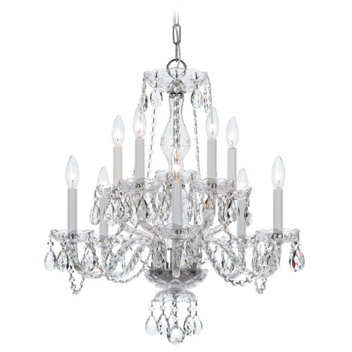 Crystorama Lighting Crystorama Lighting Traditional Crystal Polished Chrome Crystal Chandelier 5080-CH-CL-SAQ