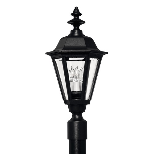 Hinkley Post Light with Clear Glass in Black by Hinkley Lighting 1441BK