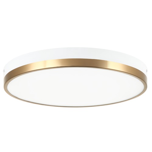 Matteo Lighting Tone White & Aged Gold LED Flush Mount by Matteo Lighting M15302WHAG