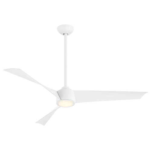 Minka Aire Pike 56-Inch LED Fan in Flat White by Minka Aire F774L-WHF
