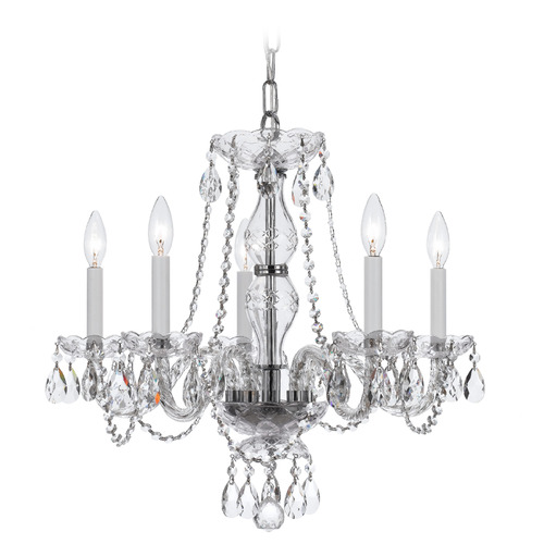 Crystorama Lighting Crystorama Lighting Traditional Crystal Polished Chrome Crystal Chandelier 5085-CH-CL-S