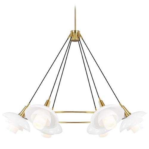 Visual Comfort Studio Collection Visual Comfort Studio Collection Ellen Degeneres Rossie Burnished Brass Chandelier EC1226BBS