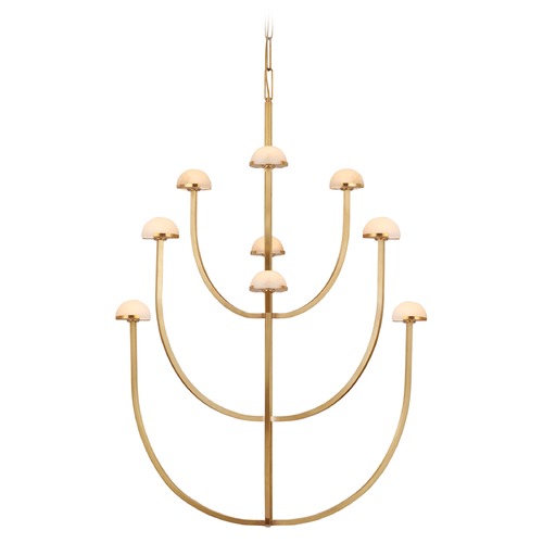 Visual Comfort Signature Collection Kelly Wearstler Pedra Chandelier in Antique Brass by Visual Comfort Signature KW5622ABALB