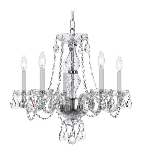 Crystorama Lighting Crystorama Lighting Traditional Crystal Polished Chrome Crystal Chandelier 5085-CH-CL-SAQ