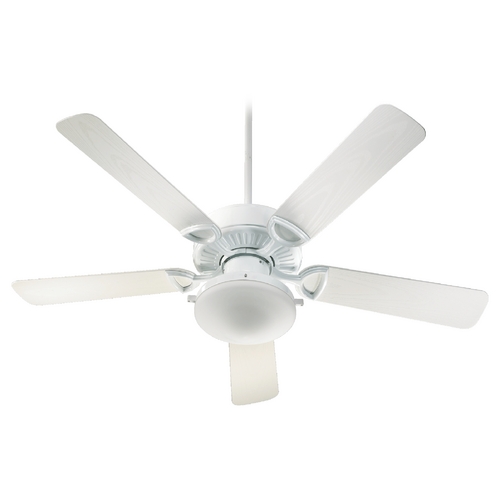 Quorum Lighting Estate Patio White Ceiling Fan with Light by Quorum Lighting 143525-906