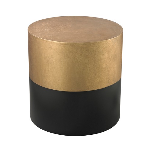 Elk Lighting Black And Gold Draper Drum Table 114-121