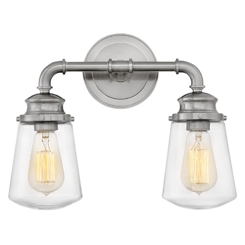 Hinkley Fritz 2-Light Brushed Nickel Bath Light by Hinkley Lighting 5032BN