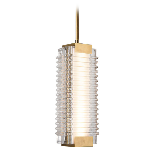 Alora Lighting Alora Lighting Alai Vintage Brass LED Pendant Light with Rectangle Shade PD374316VBCR-UNV