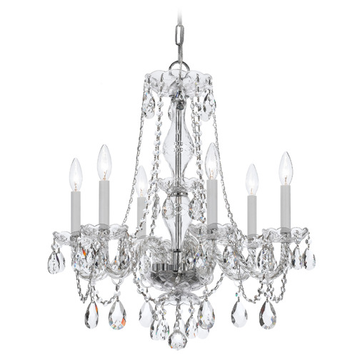Crystorama Lighting Crystorama Lighting Traditional Crystal Polished Chrome Crystal Chandelier 5086-CH-CL-S