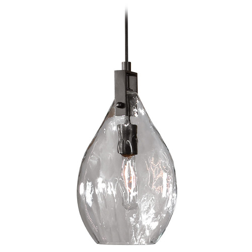 Uttermost Lighting Campester 1 Light Watered Glass Mini Pendant by Uttermost Lighting 22049
