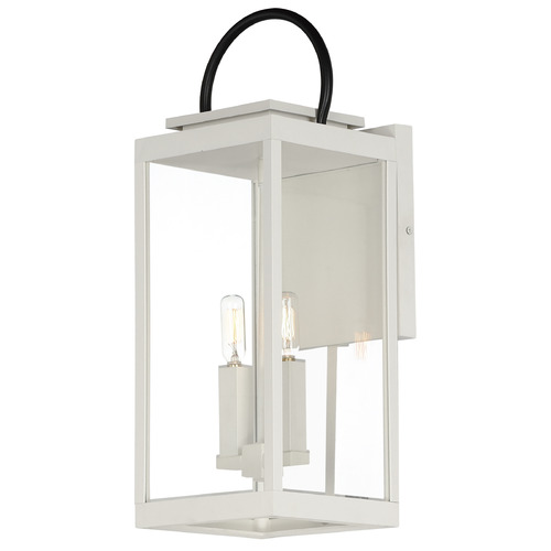 Maxim Lighting Maxim Lighting Nassau Vivex White & Black Outdoor Wall Light 40316CLWTBK