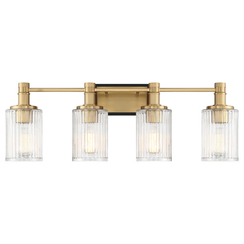 Savoy House Savoy House Lighting Concord Matte Black with Warm Brass Bathroom Light 8-1102-4-143