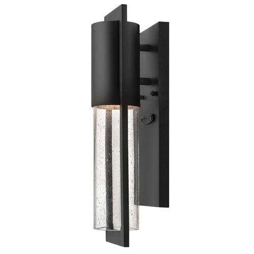 Hinkley Seeded Glass Outdoor Wall Light Black by Hinkley Lighting 1326BK