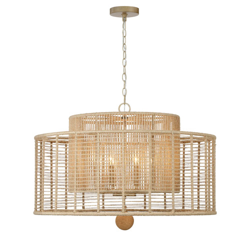 Crystorama Lighting Jayna 31.25-Inch Pendant in Burnished Silver by Crystorama Lighting JAY-A5006-BS
