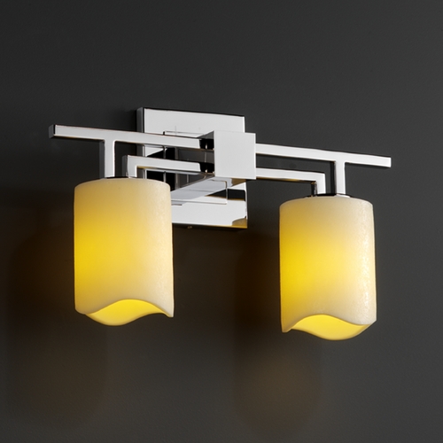 Justice Design Group Candlearia Collection Bathroom Light by Justice Design Group CNDL-8702-14-CREM-CROM